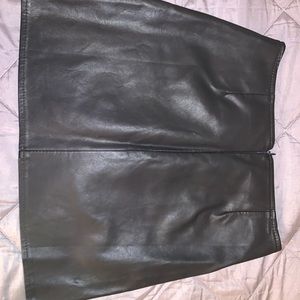 Faux leather skirt